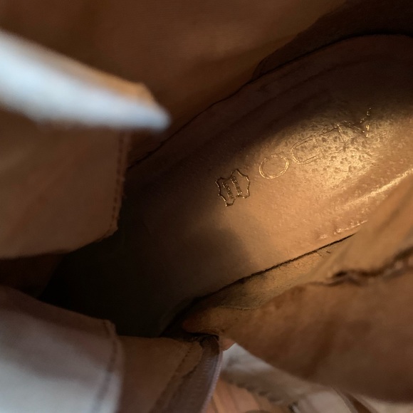 Genuine Leather Aldo Light Tan High Heel Lace Up Boots Ankle Booties Vintage - Picture 4 of 12